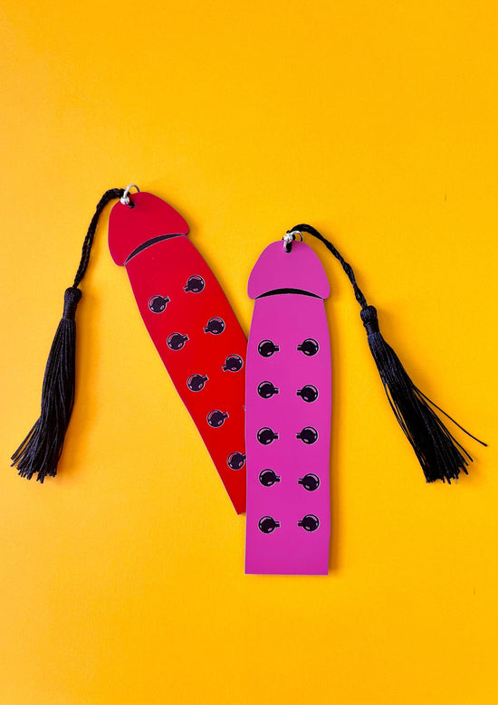 Jacob's Ladder Cockmark Bookmark: Pink