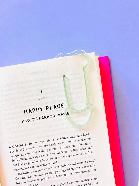 Cockclip™ Bookmark: Transparent Seaglass Green
