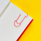 Cockclip™ Bookmark: Transparent Neon Pink/Orange