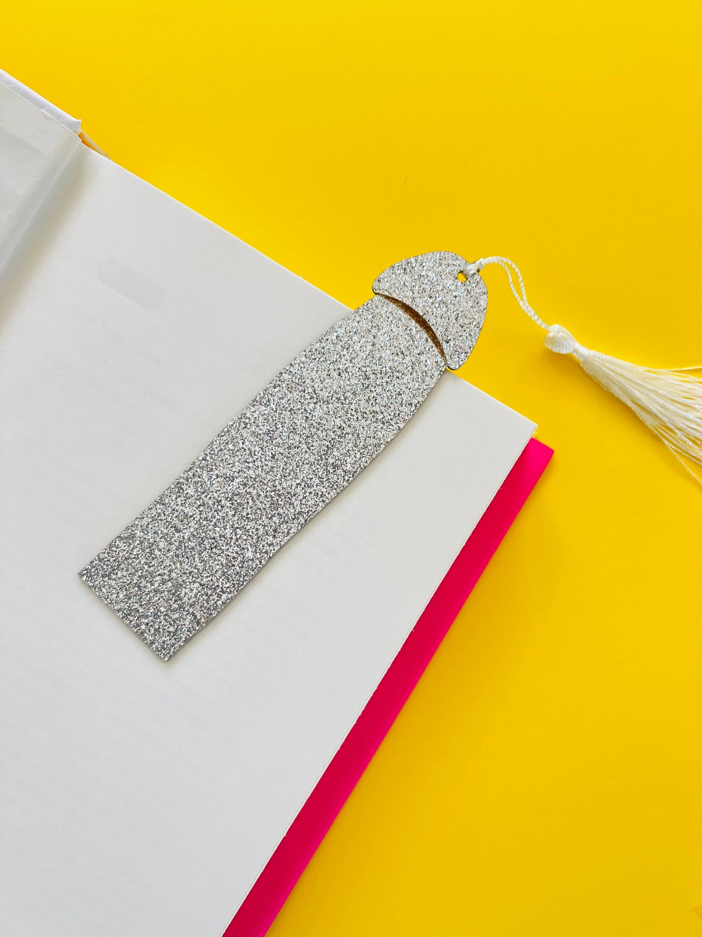 Glitter Cockmark™ Bookmark: Cyan