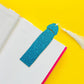 Glitter Cockmark™ Bookmark: Cyan