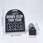 Books Read Sign