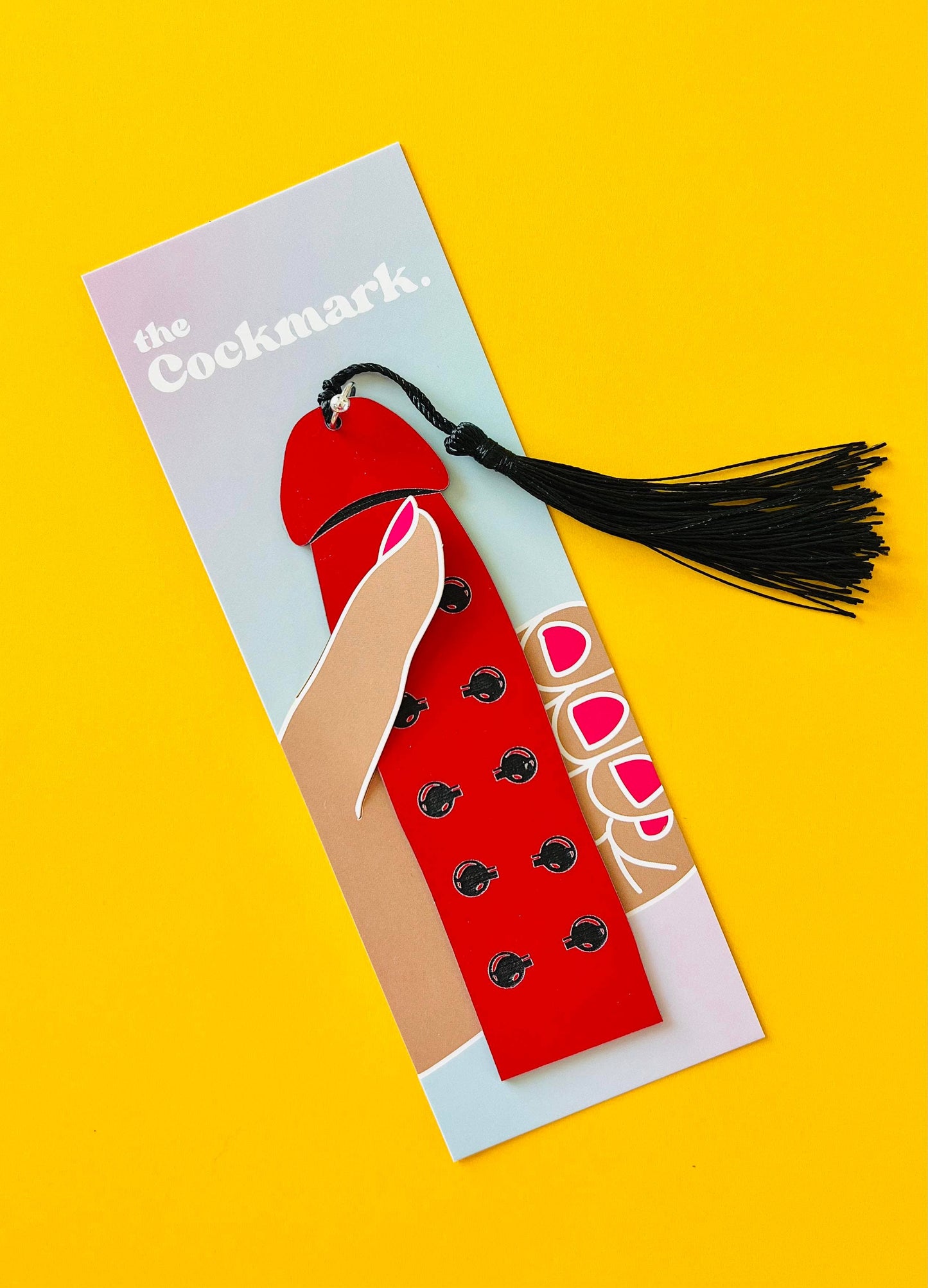 Jacob's Ladder Cockmark Bookmark: Pink